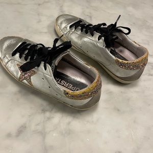 Golden Goose Superstar Metallic Silver Sneakers